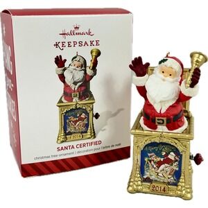 Hallmark SANTA CERTIFIED Series #2 Keepsake‎ Ornament Jack-in-the-Box 2014